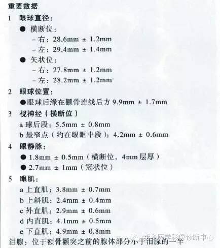 眼眶的正常数据