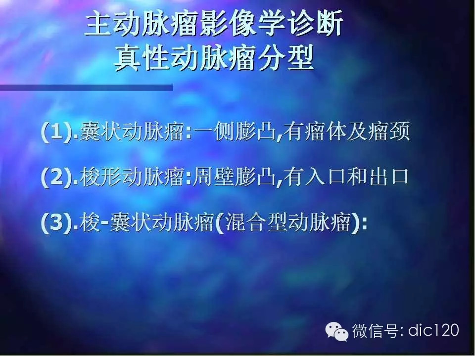 主动脉瘤影像学诊断