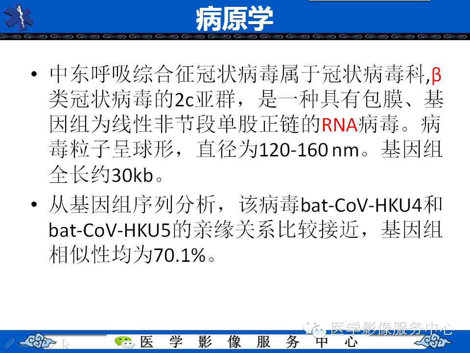 中东呼吸综合征的影像学表现
