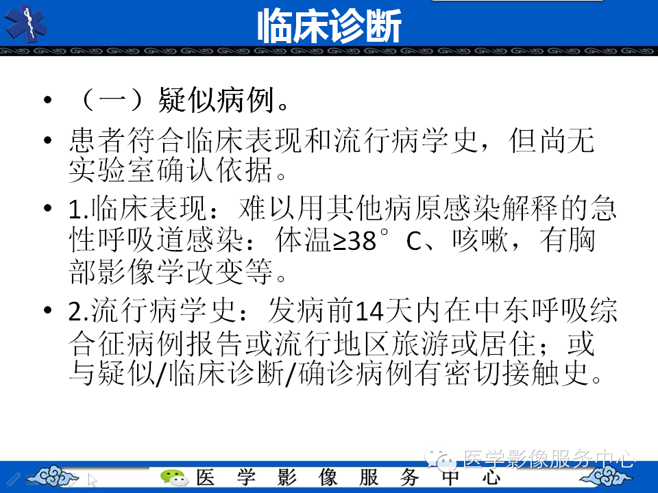 中东呼吸综合征的影像学表现