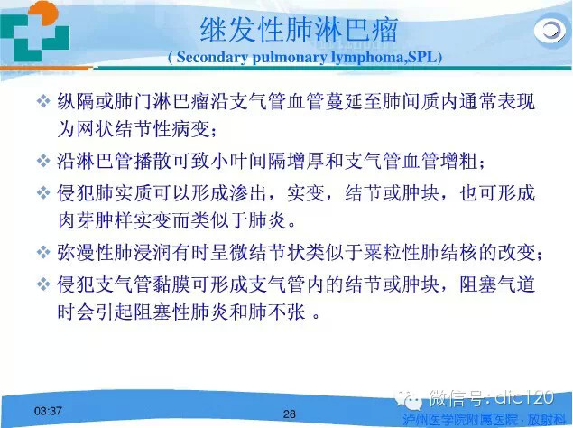 肺淋巴瘤的影像诊断