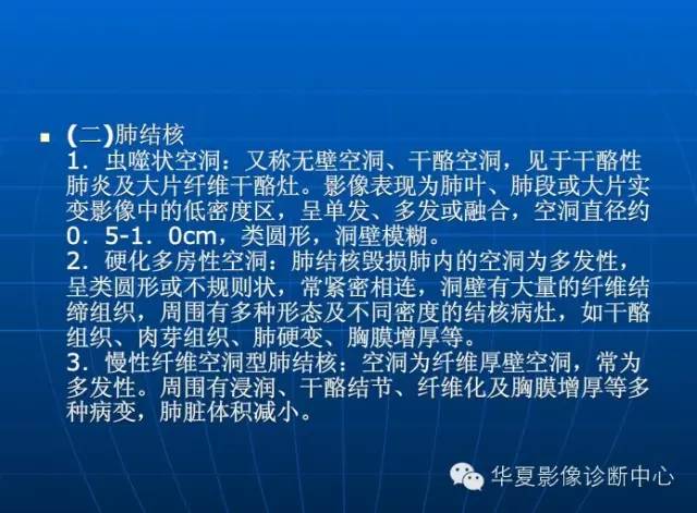 肺部空洞（样）病灶的影像诊断