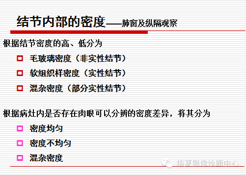 孤立性肺结节/肿块及相关CT征像判断的准则