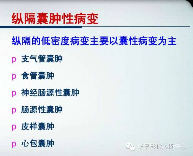 【PPT】纵隔囊肿性病变的影像学诊断