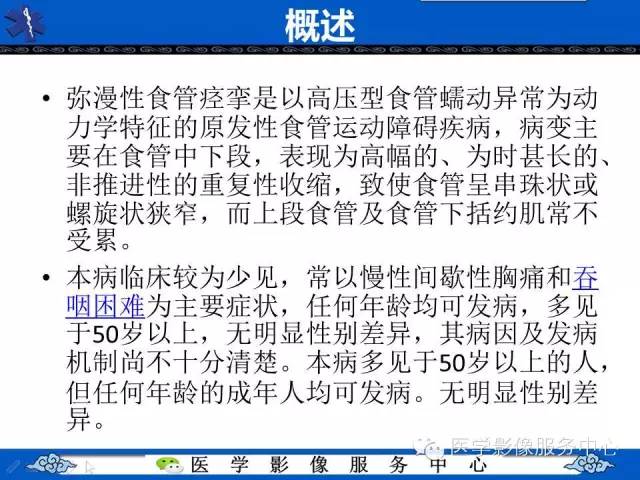 【影像征象】开瓶器征——食管痉挛