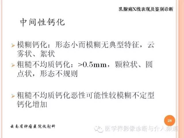 【PPT】乳腺癌的X线表现及鉴别诊断