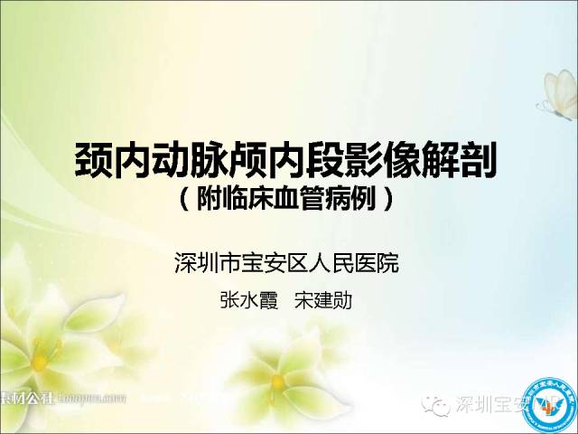 【PPT】颈内动脉颅内段影像解剖(附临床血管病例)