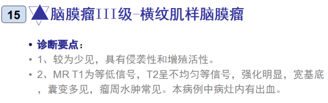 15种亚型脑膜瘤影像表现及诊断要点
