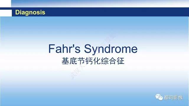 【PPT】Fahr's综合征