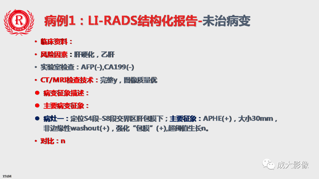【PPT】LI-RADS结构化报告实例应用-20