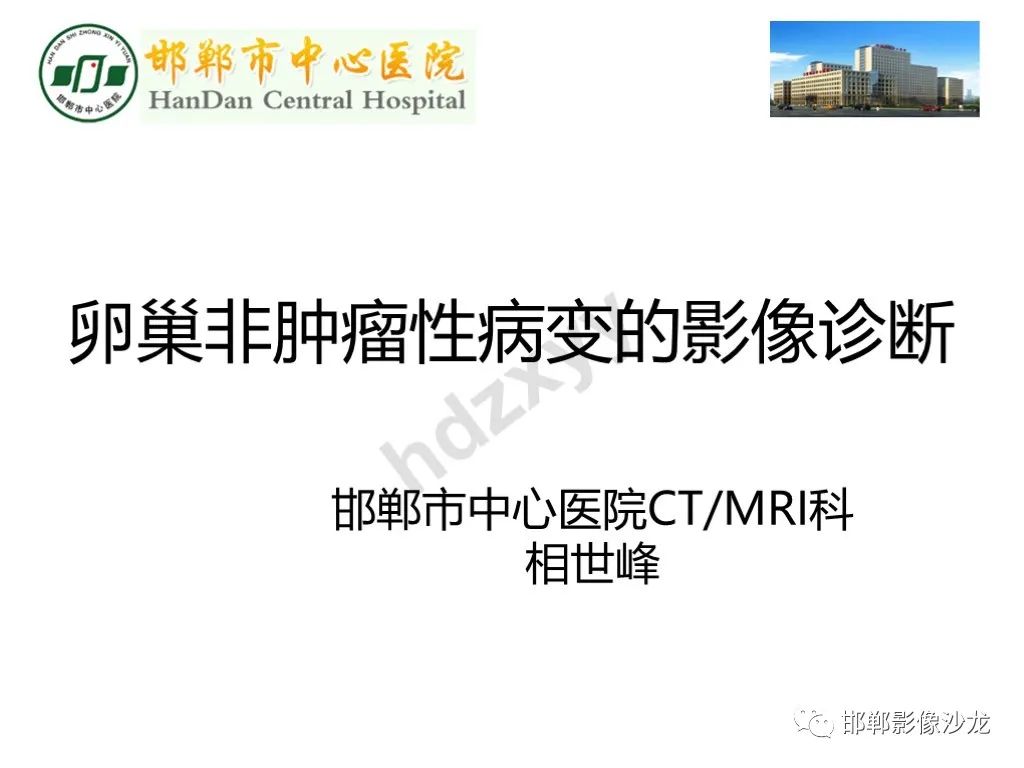 【PPT】卵巢非肿瘤性病变的影像诊断-1