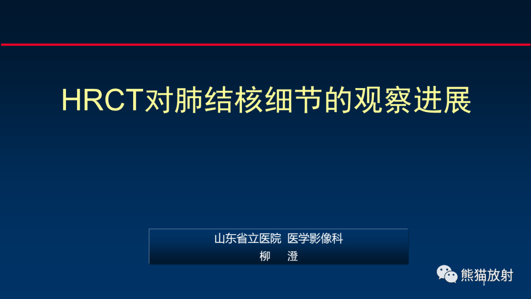 【PPT】HRCT对肺结核细节的观察进展-1