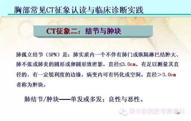 【PPT】胸部常见疾病的CT基本征象