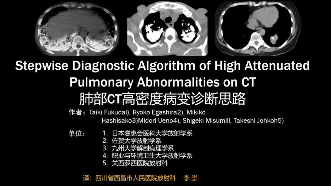 【PPT】肺部CT高密度病变诊断思路-2