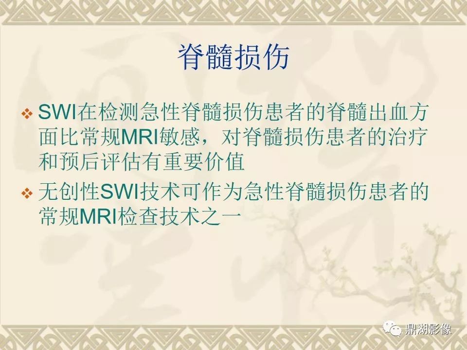 【PPT】SWI（磁敏感加权成像）在中枢神经系统疾病的应用