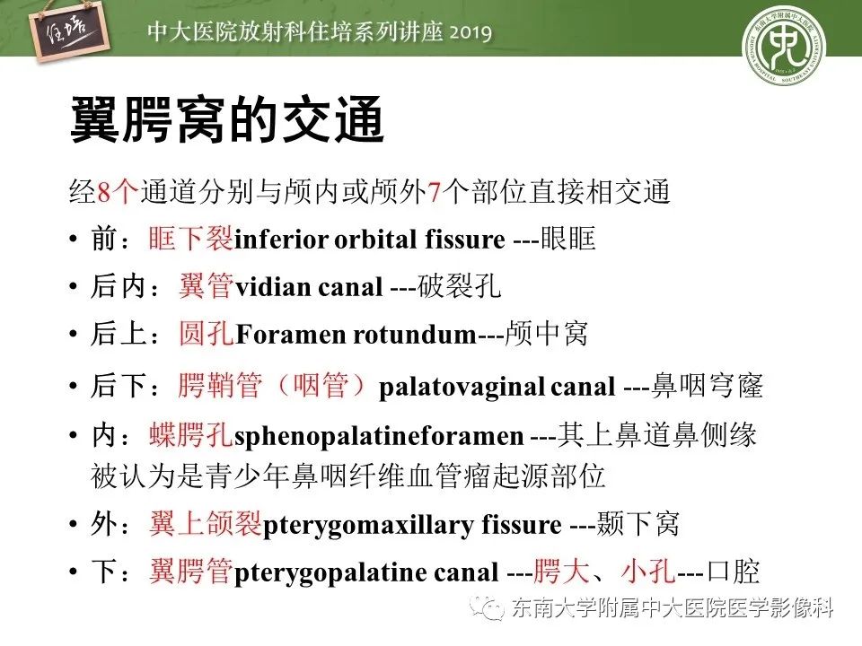 【PPT】翼腭窝的影像解剖及临床意义