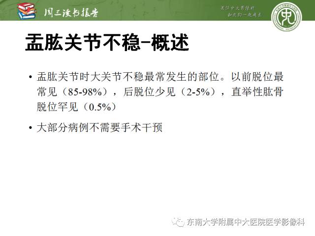 【PPT】急性肩关节损伤：外科医生想获知的内容