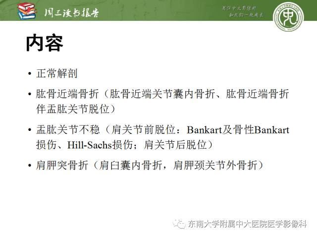 【PPT】急性肩关节损伤：外科医生想获知的内容