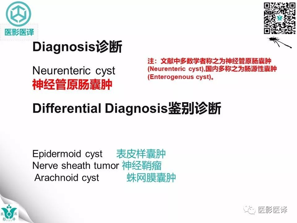 【病例】椎管神经管原肠囊肿1例MR