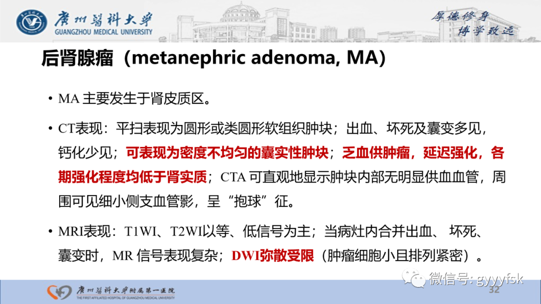 【PPT】肾少见肿瘤影像诊断的文献汇报-32