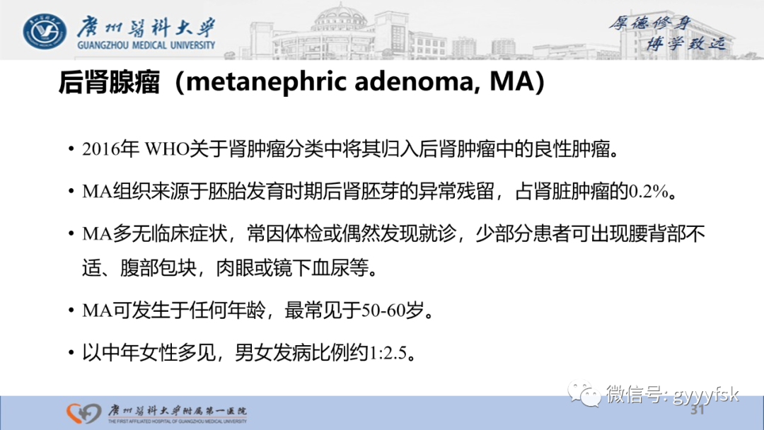 【PPT】肾少见肿瘤影像诊断的文献汇报-31