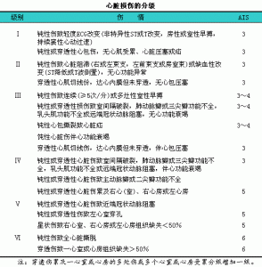 心脏损伤分级