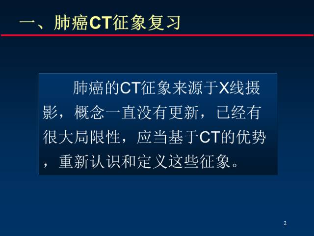 【PPT】肺癌CT征象的再探讨