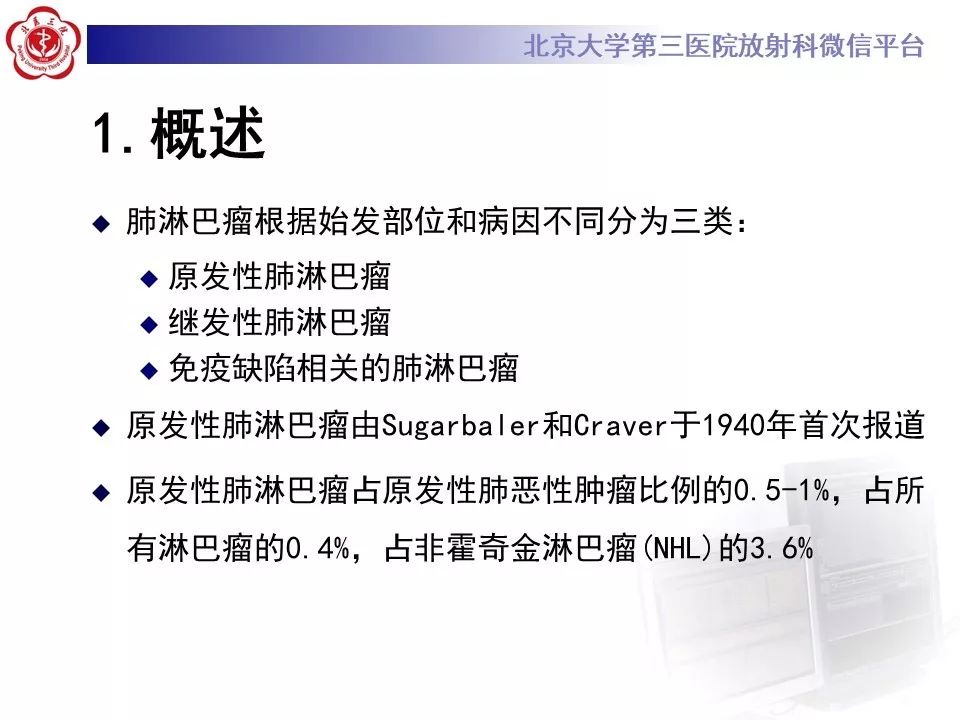 【病例】原发性肺淋巴瘤1例CT影像