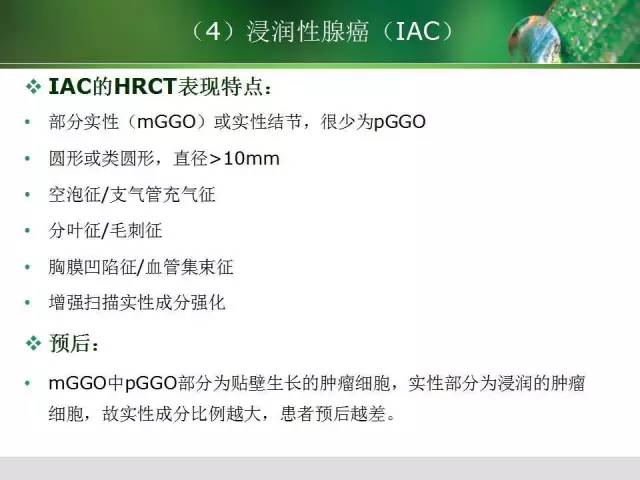 【PPT】肺磨玻璃密度阴影(GGO) 的CT诊断与处理