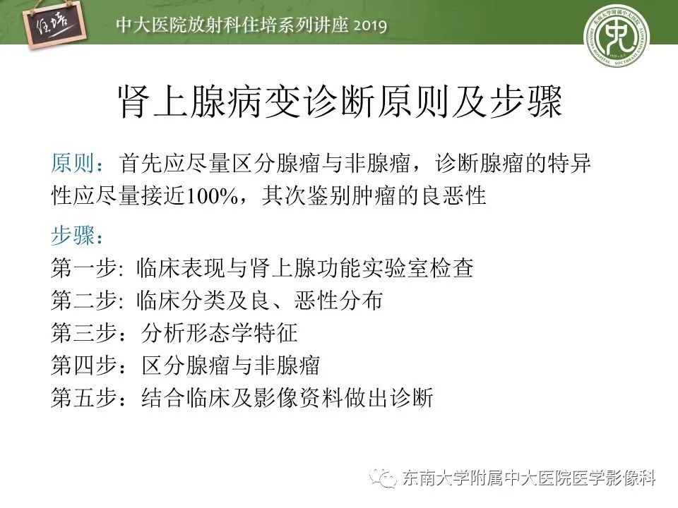 【PPT】肾上腺病变临床与影像思路分析