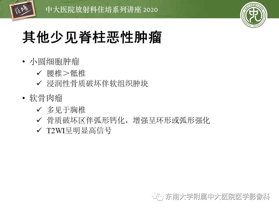 【PPT】脊柱骨源性病变影像分析思路及应用