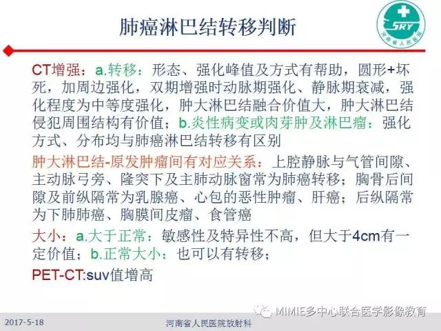 【PPT】胸部淋巴结分区及其在肺癌定性和分期诊断中的价值