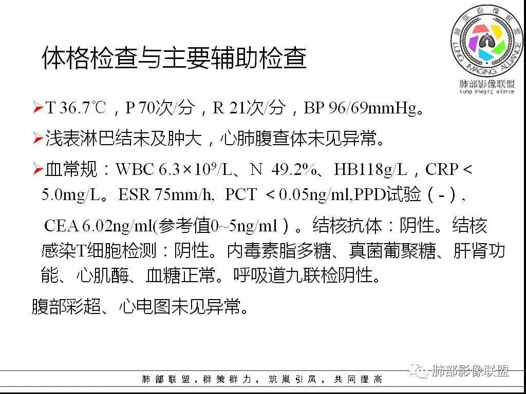【病例】右肺炎症性病变1例CT影像讨论
