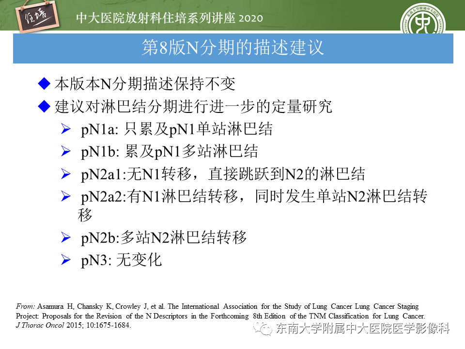 【PPT】肺癌TNM分期（UICC第8版）解读
