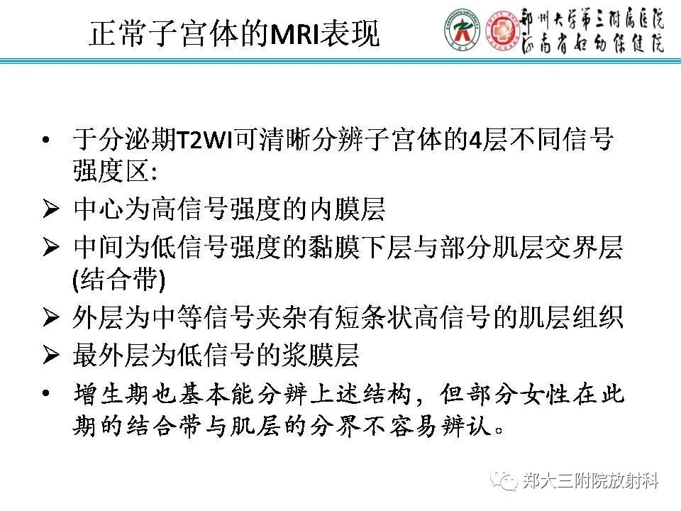 【PPT】育龄期女性正常子宫的MRI表现