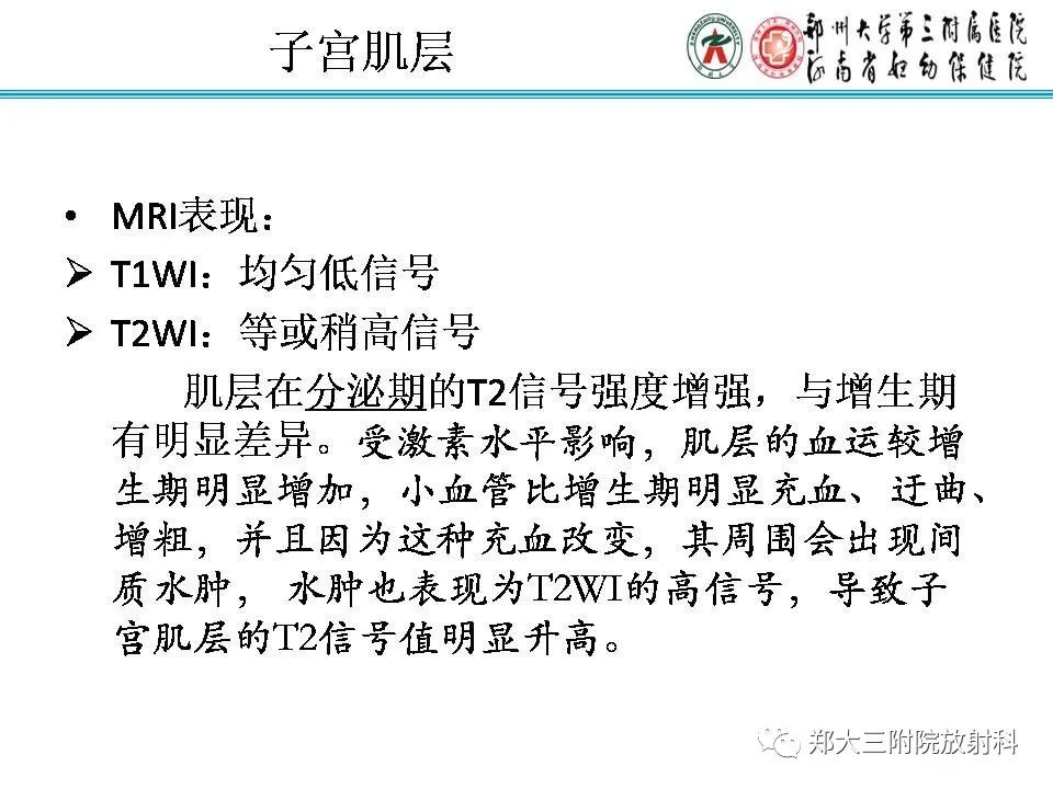 【PPT】育龄期女性正常子宫的MRI表现