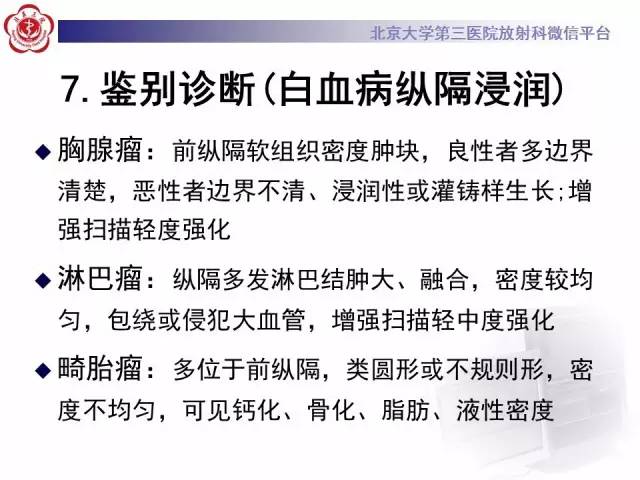 【病例】白血病肺部纵隔浸润1例CT影像表现