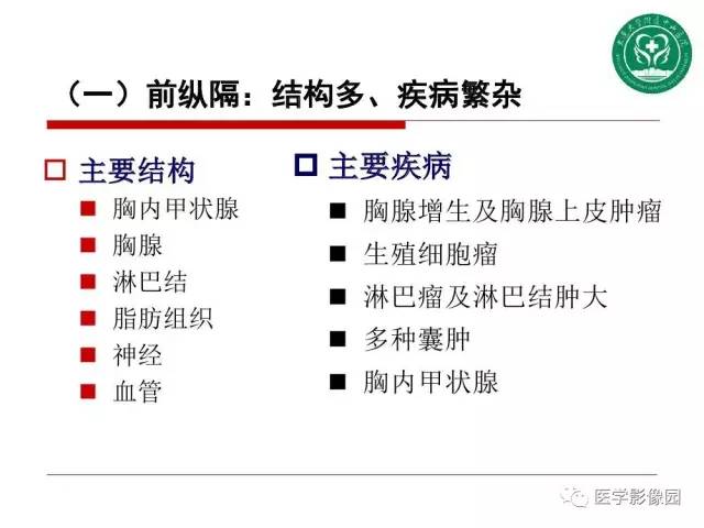 【PPT】纵隔肿瘤的影像检查规范及诊断思路