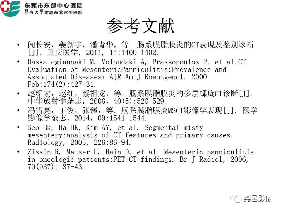 【PPT】肠系膜脂膜炎的CT表现